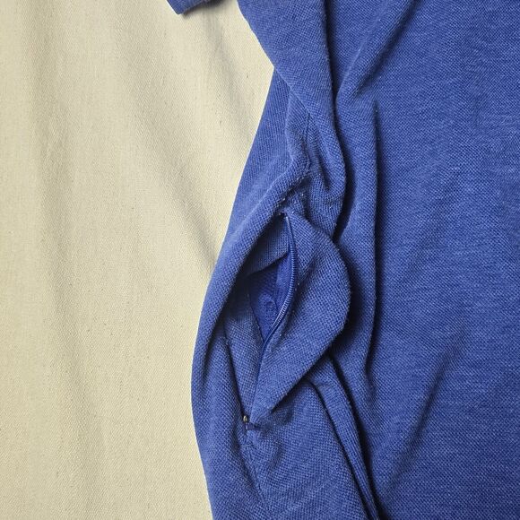 Nike Dri-Fit Men’s XXL Blue Polo Shirt Short Sleeve Button Pockets Athletic Golf - Picture 12 of 13